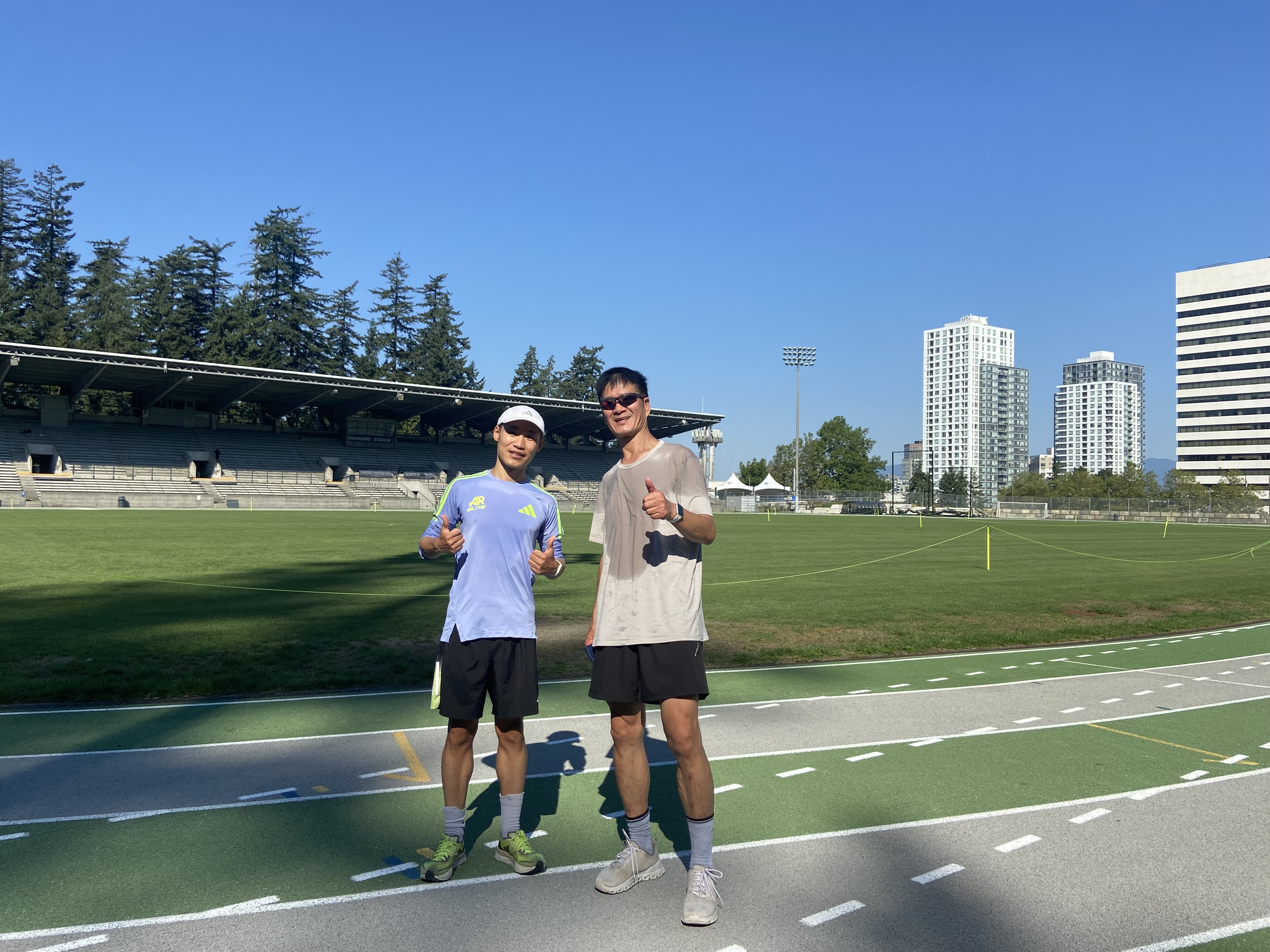 Patrick's first 1-on-1 training with Coach Chi at Swangard Stadium in Burnaby, BC