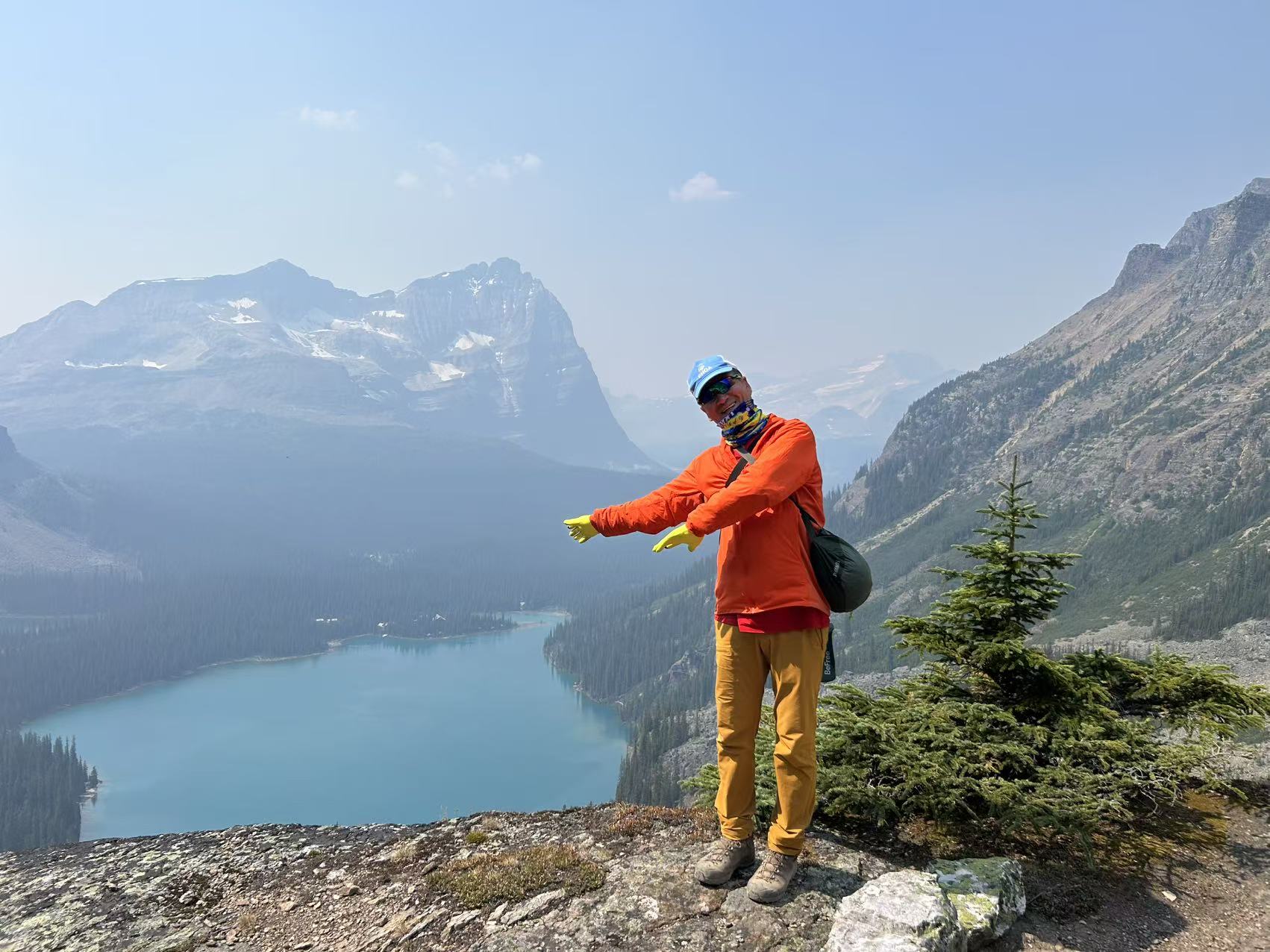 Patrick at alpine viewpoint