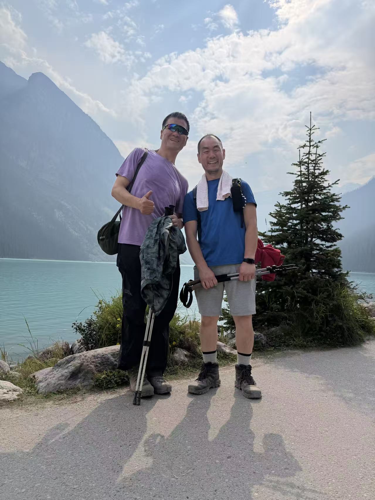 Patrick and Charlie at Lake Louise