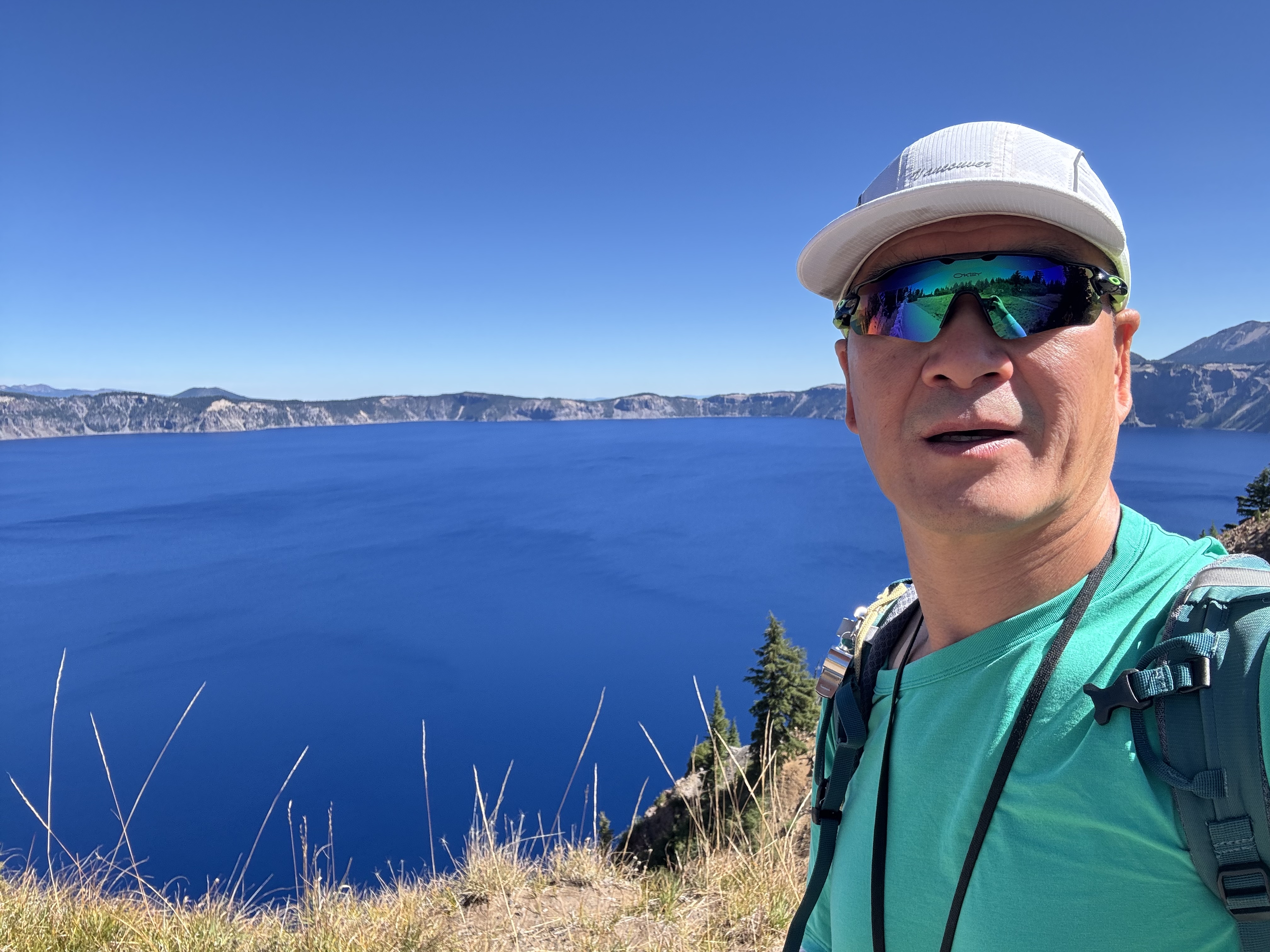 Patrick hiking up along the Garfield Peak Trail