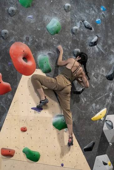 Rock climbing practice at The Hive