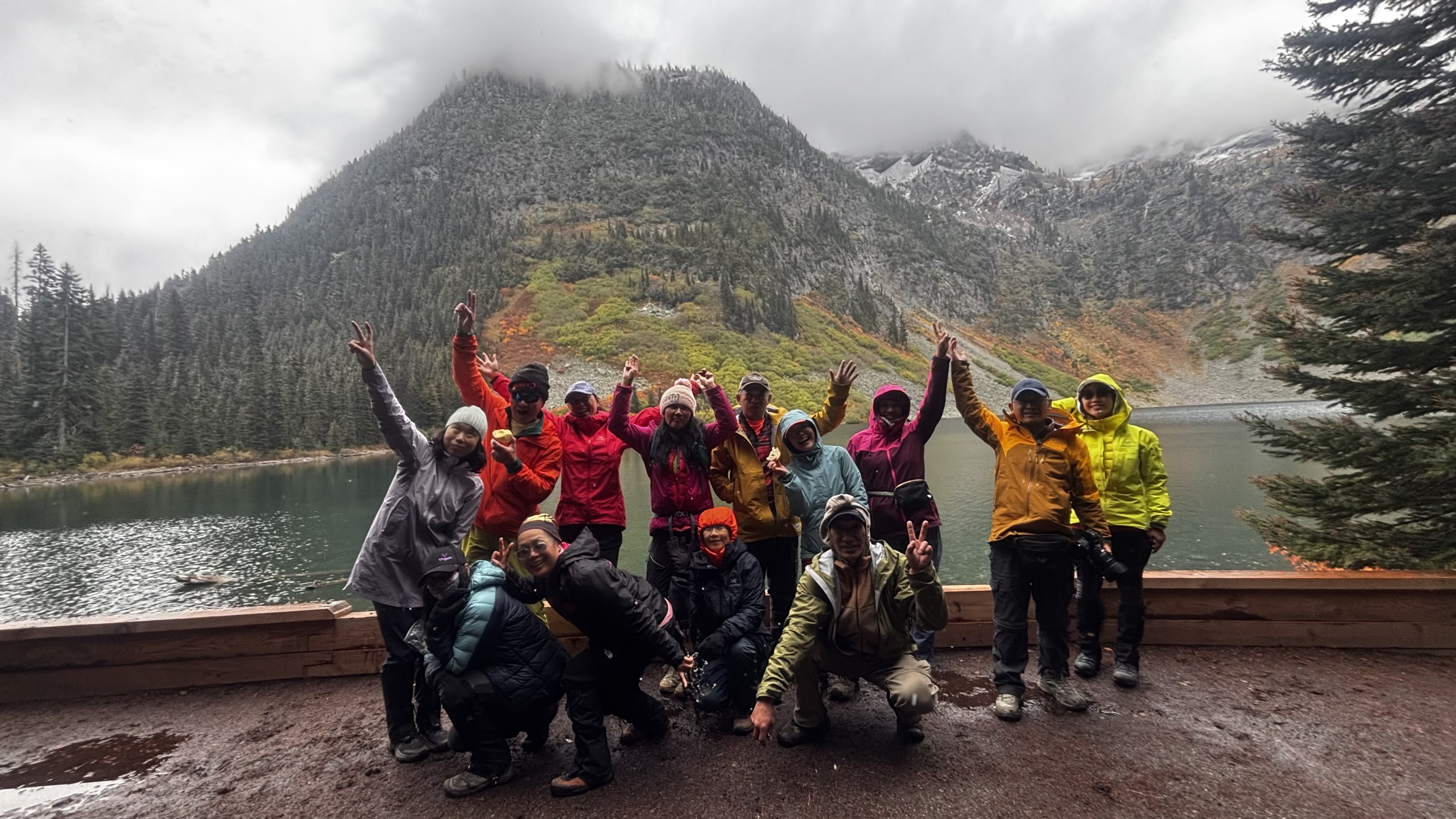 Group photo at Rainy Lake