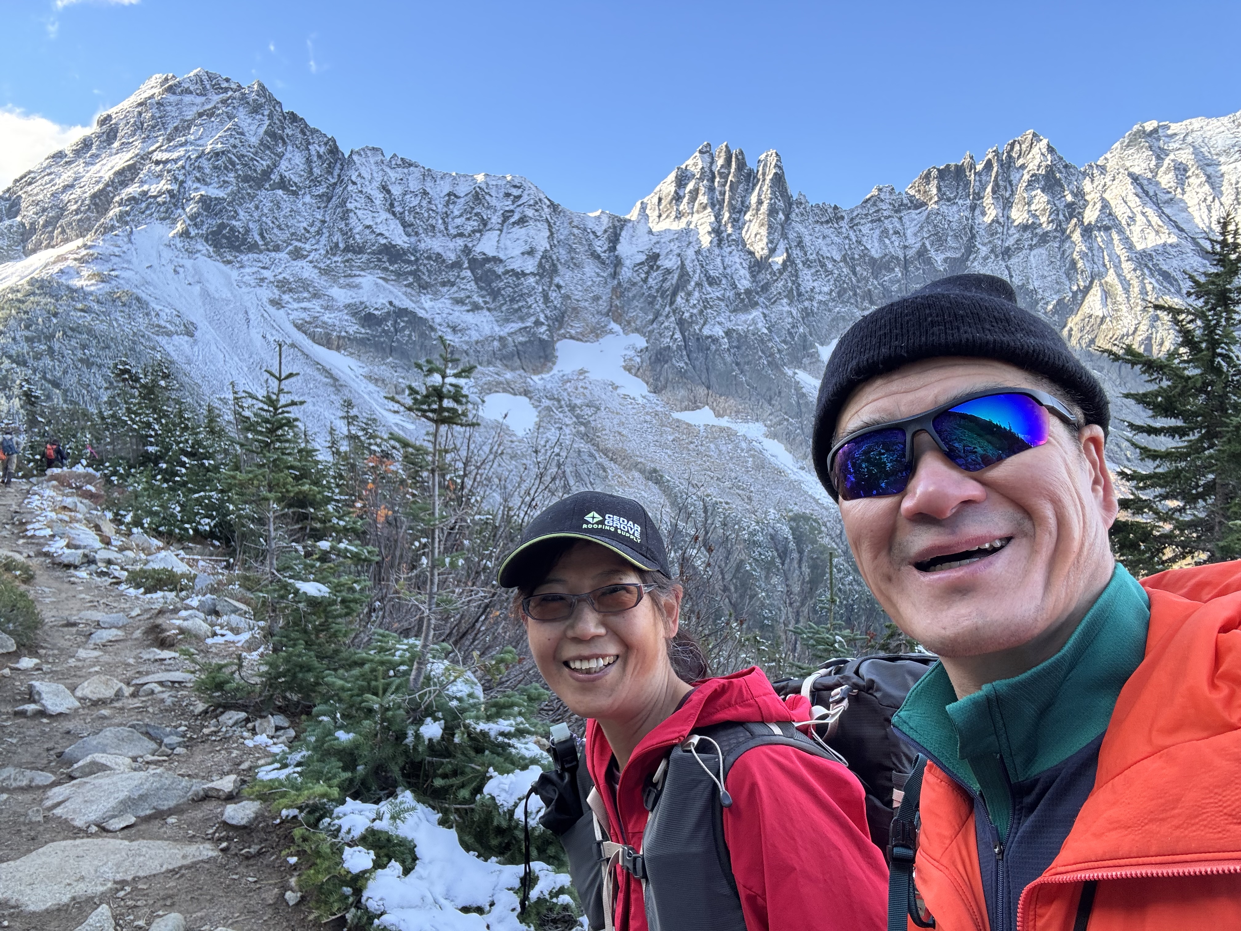 Lily and Patrick on Cascade Pass trail