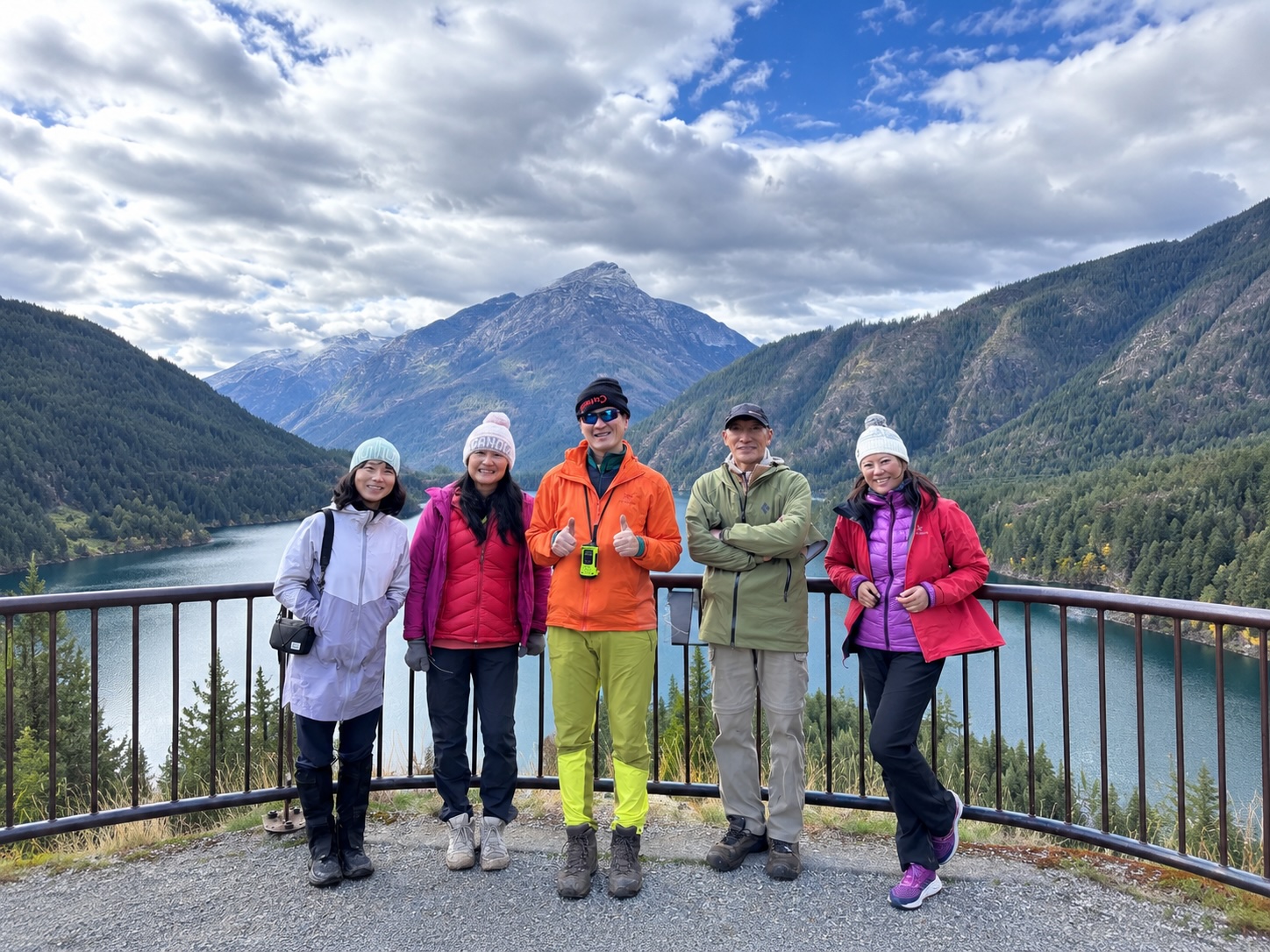 Group photo at Diablo Lake Overlook