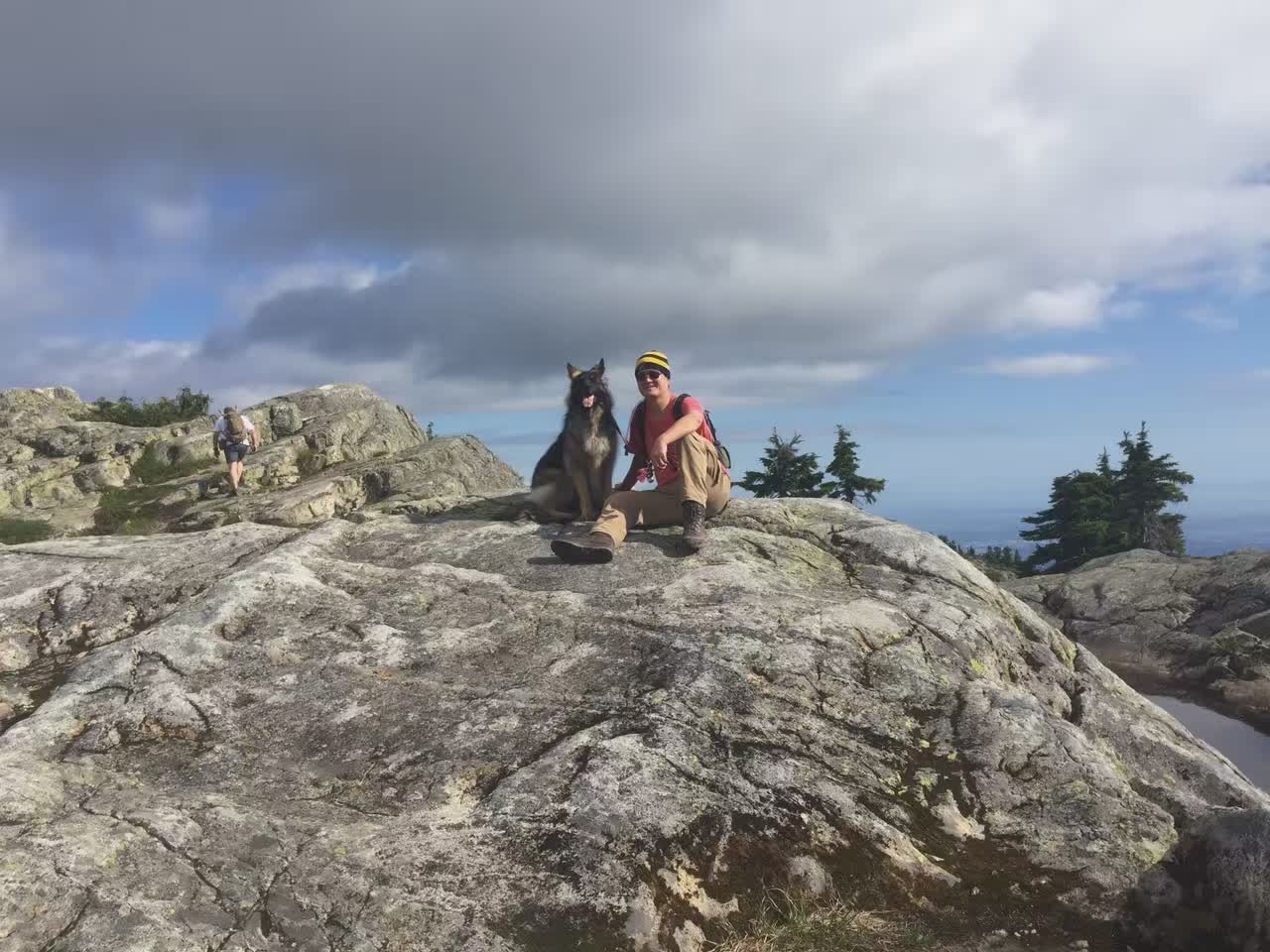 Lulu and Me at the summit of Mt. Seymour