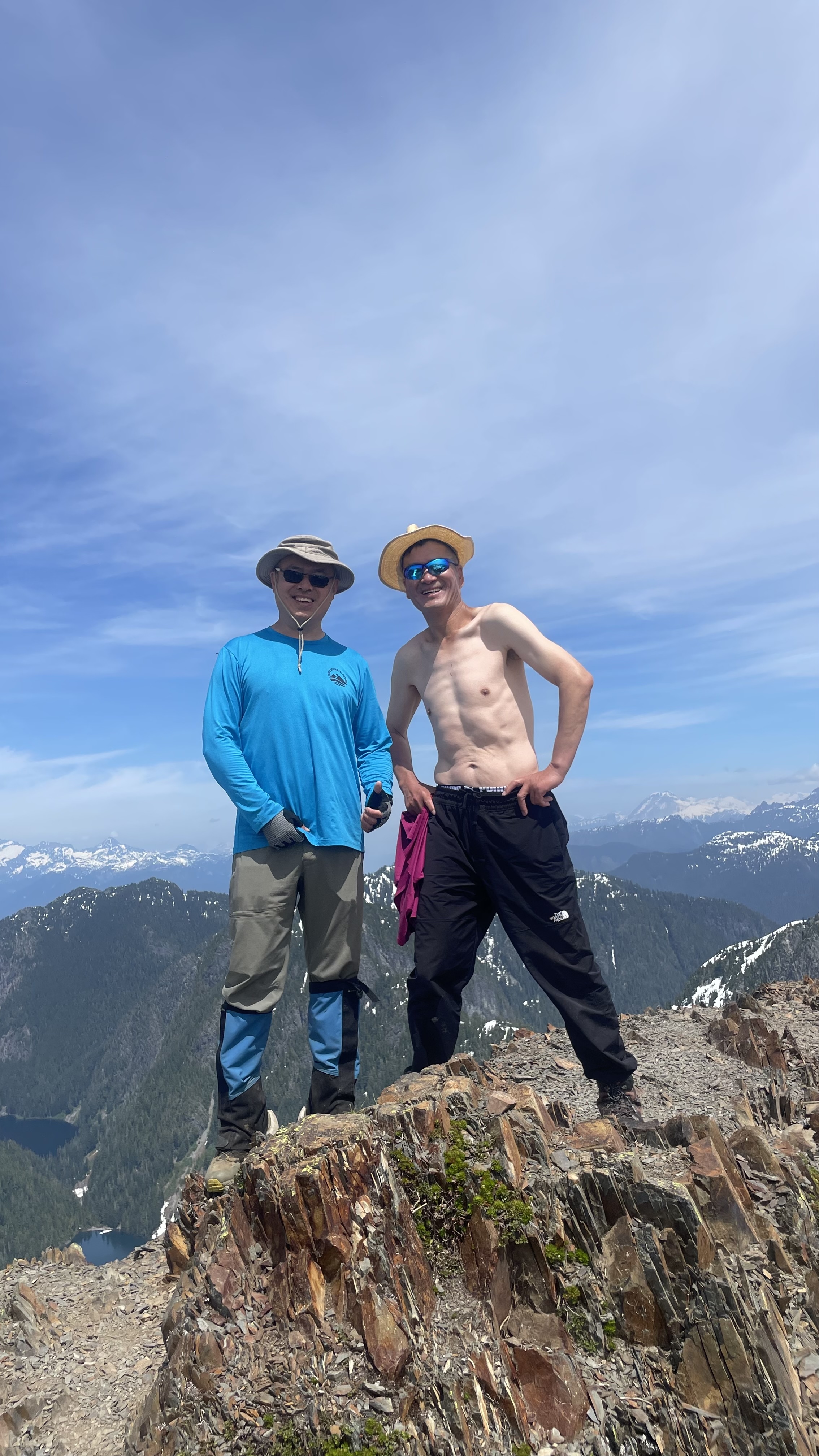 Patrick and Victor at the summit of Mount Brunswick
