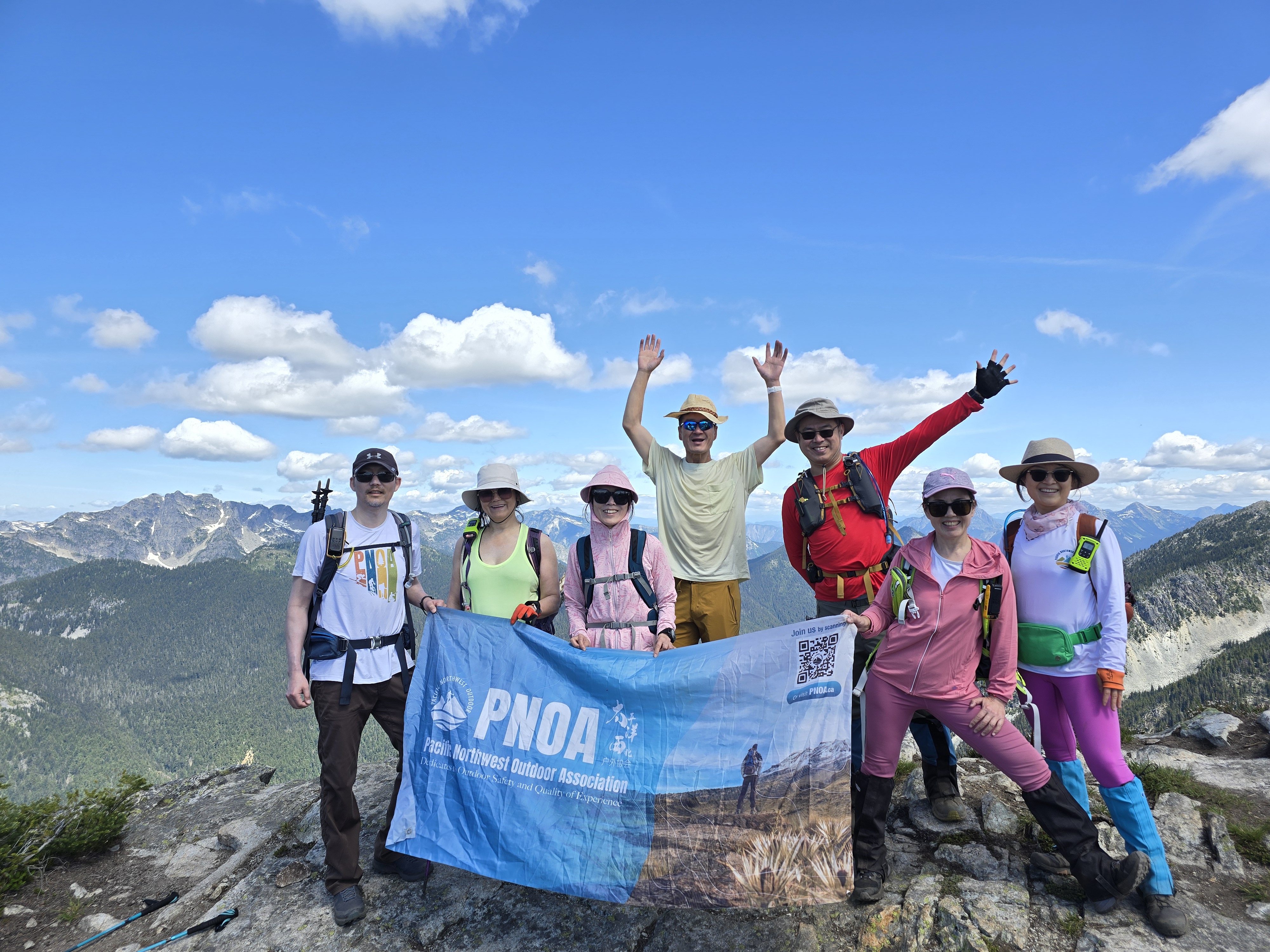 Flora Peak summit group photo