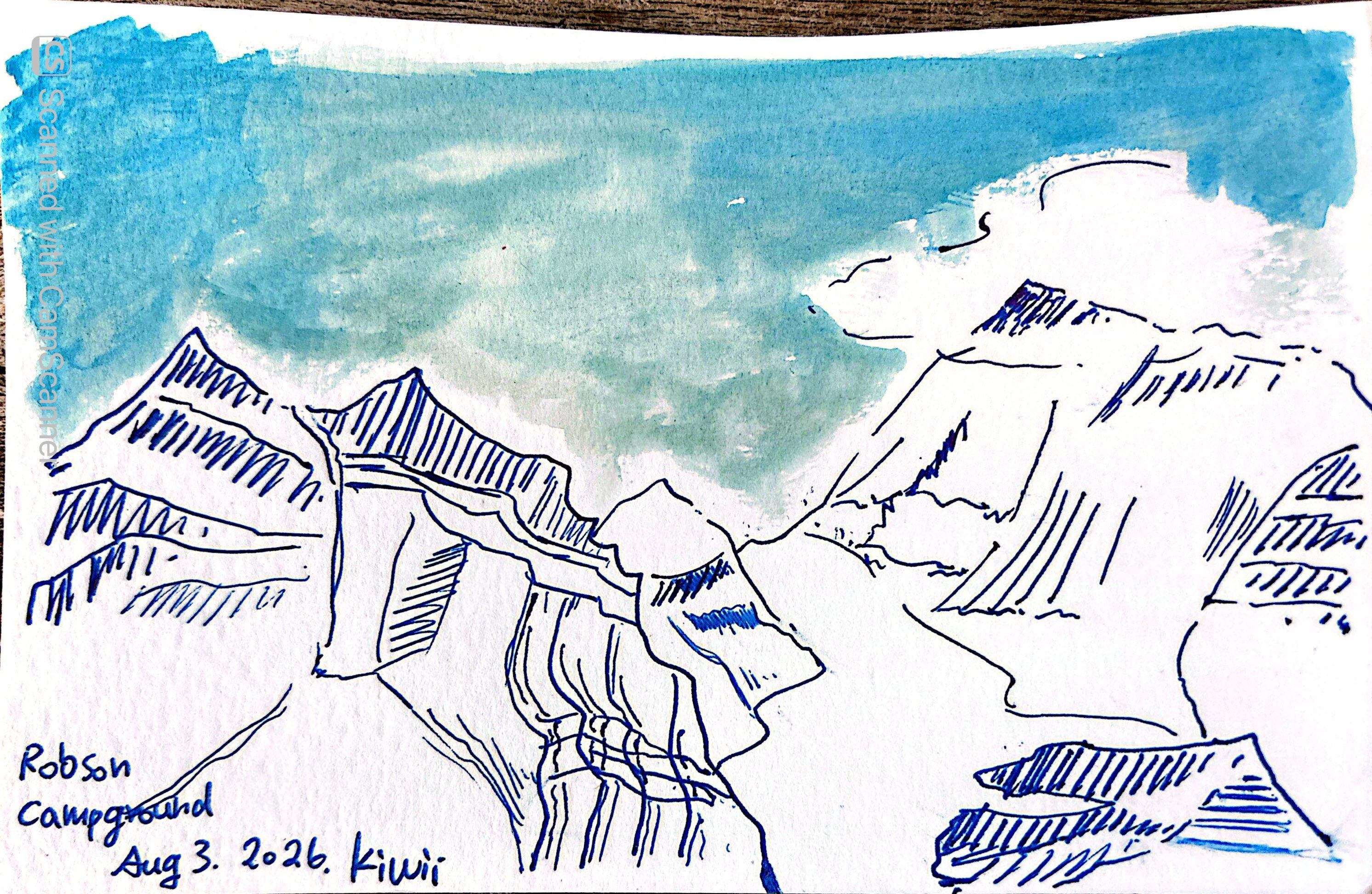 Kiwii's drawing of Mt. Robson