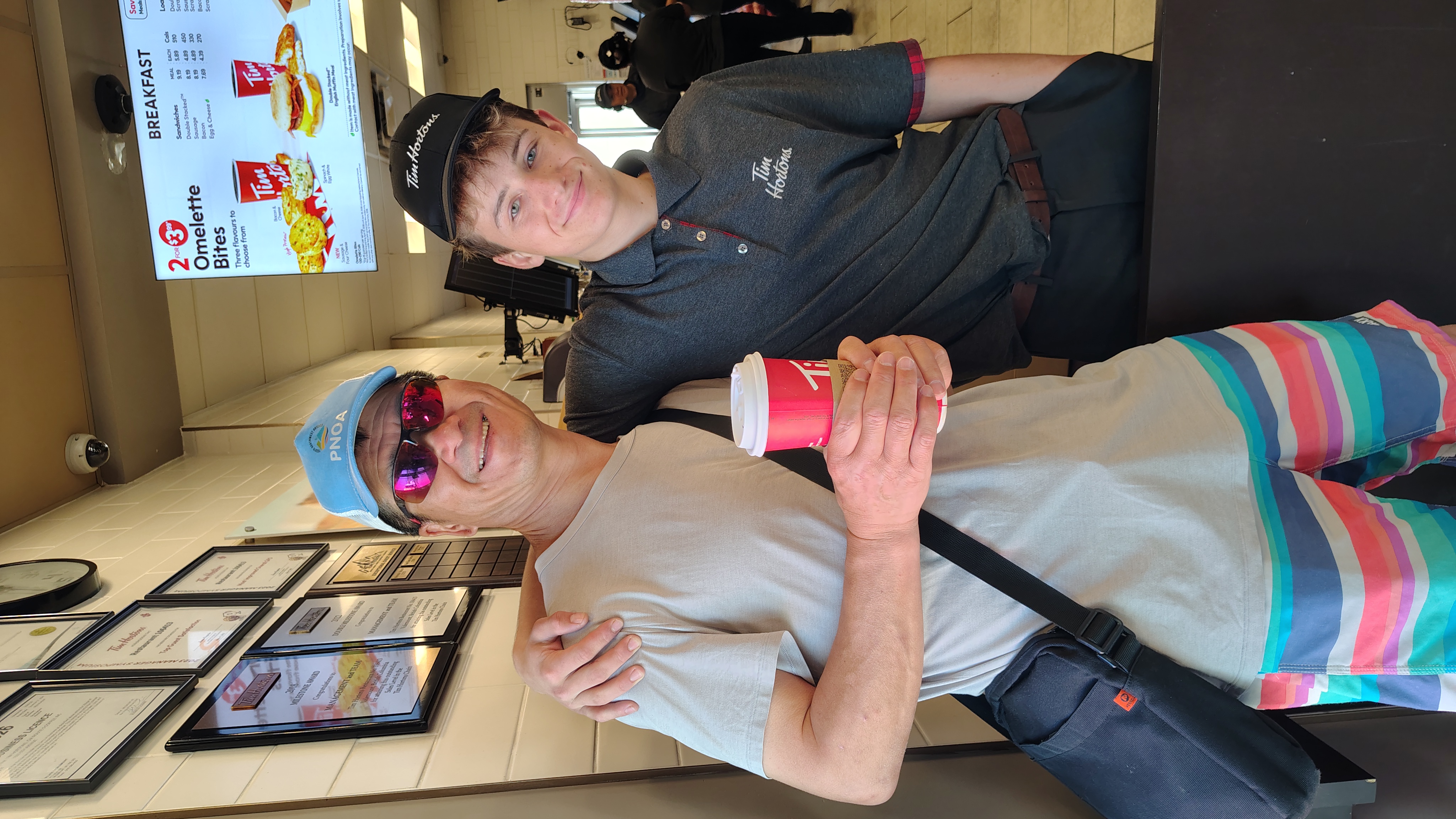 Patrick saying good-bye to Mallette
