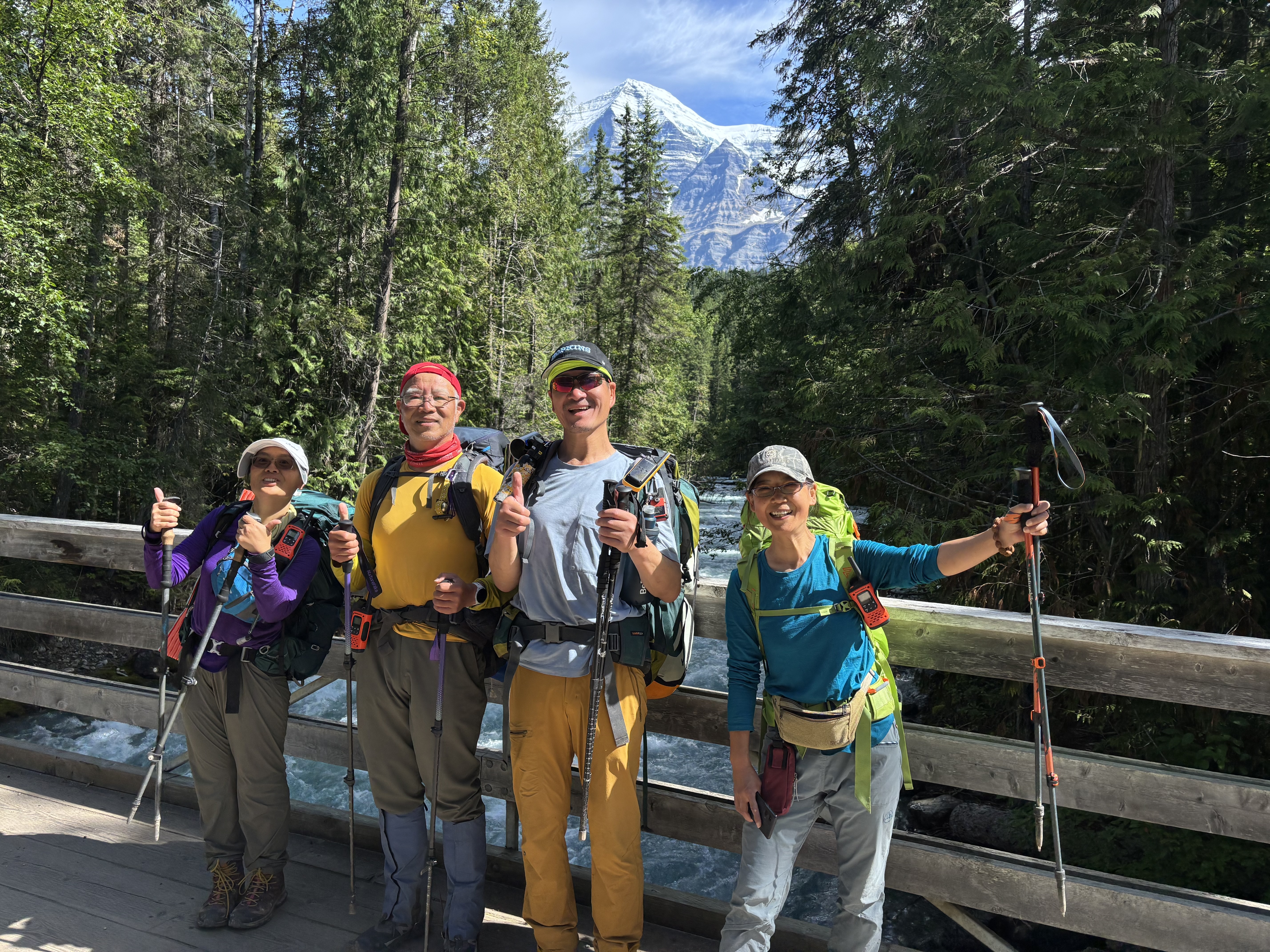 Patrick's car team photo at Trailhead bridge